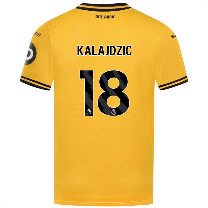 Mujer Fútbol Camiseta Sasa Kalajdzic #18 Amarillo 1ª Equipación 2024/25 Perú