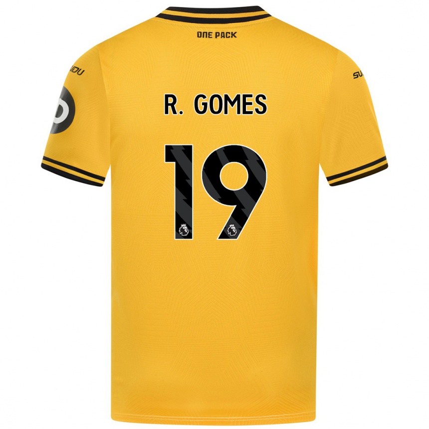 Mujer Fútbol Camiseta Rodrigo Gomes #19 Amarillo 1ª Equipación 2024/25 Perú