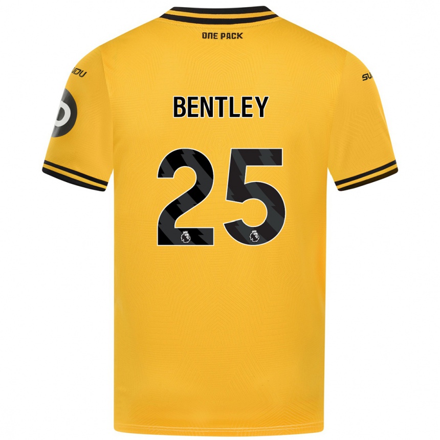 Mujer Fútbol Camiseta Daniel Bentley #25 Amarillo 1ª Equipación 2024/25 Perú