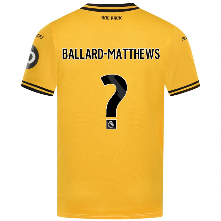 Mujer Fútbol Camiseta Emilio Ballard-Matthews #0 Amarillo 1ª Equipación 2024/25 Perú