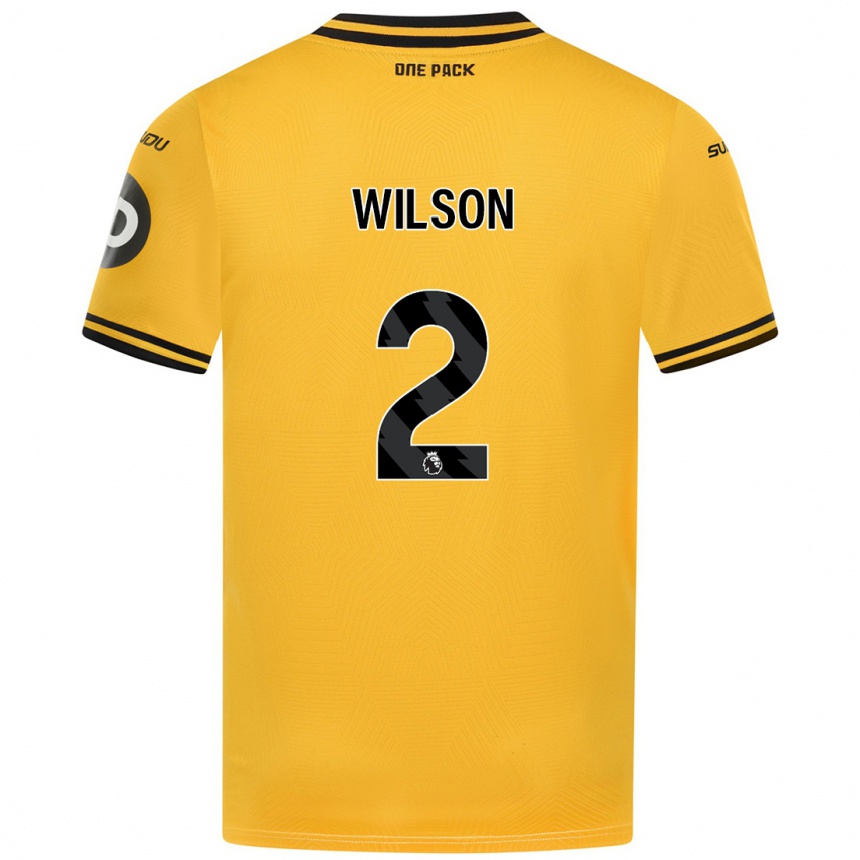 Mujer Fútbol Camiseta Ellie Wilson #2 Amarillo 1ª Equipación 2024/25 Perú