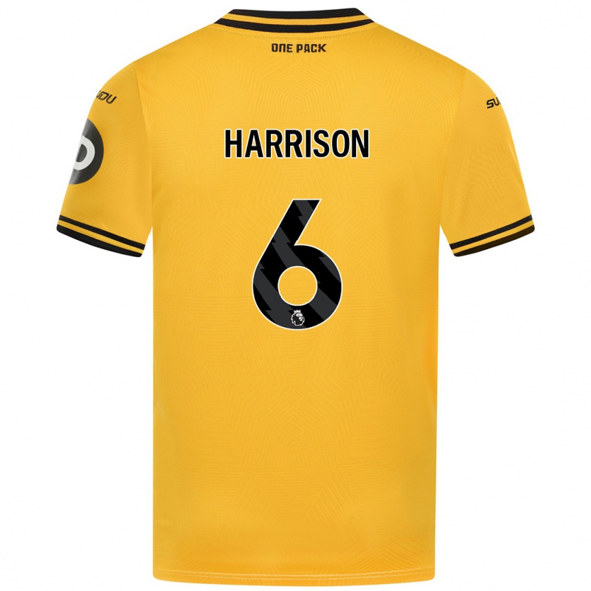 Mujer Fútbol Camiseta Lexie Harrison #6 Amarillo 1ª Equipación 2024/25 Perú