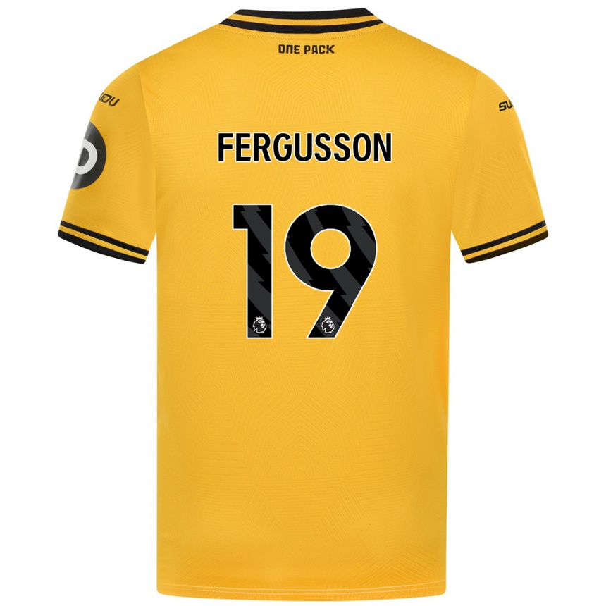 Mujer Fútbol Camiseta Liv Fergusson #19 Amarillo 1ª Equipación 2024/25 Perú