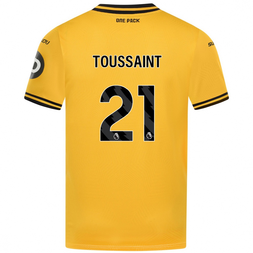 Mujer Fútbol Camiseta Destiney Toussaint #21 Amarillo 1ª Equipación 2024/25 Perú