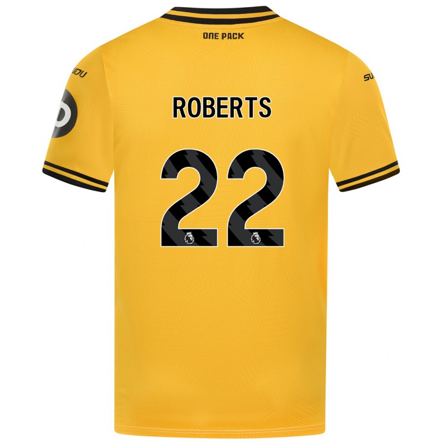 Mujer Fútbol Camiseta Beth Roberts #22 Amarillo 1ª Equipación 2024/25 Perú