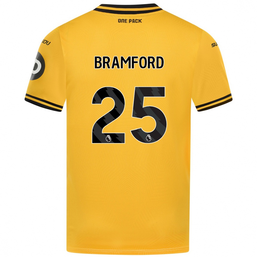 Mujer Fútbol Camiseta Sophie Bramford #25 Amarillo 1ª Equipación 2024/25 Perú