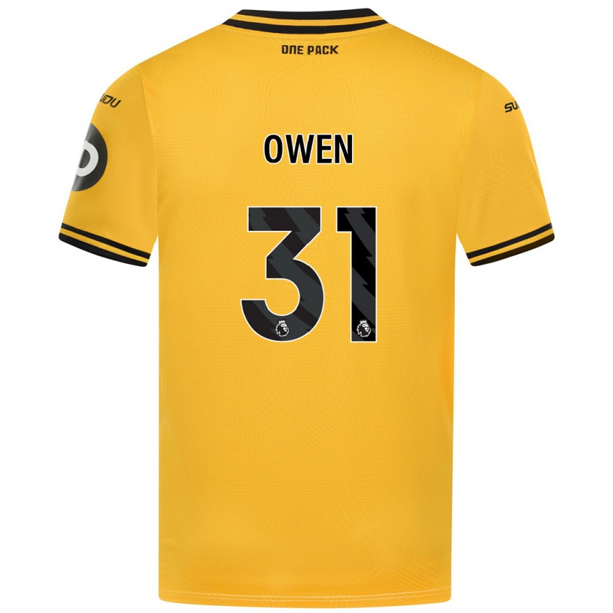 Mujer Fútbol Camiseta Skye Owen #31 Amarillo 1ª Equipación 2024/25 Perú