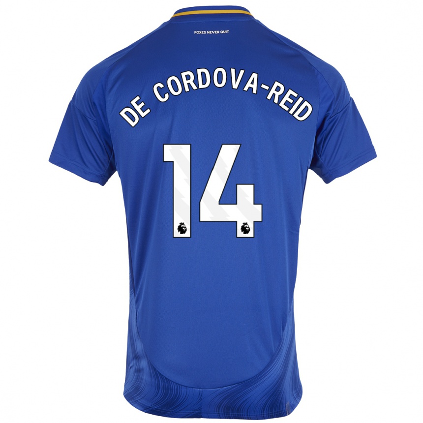 Mujer Fútbol Camiseta Bobby De Cordova-Reid #14 Azul Blanco 1ª Equipación 2024/25 Perú