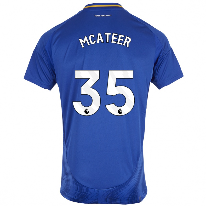 Mujer Fútbol Camiseta Kasey Mcateer #35 Azul Blanco 1ª Equipación 2024/25 Perú