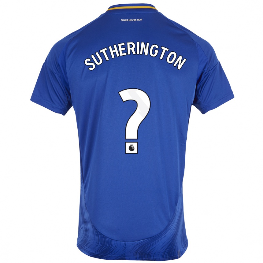 Mujer Fútbol Camiseta Harry Sutherington #0 Azul Blanco 1ª Equipación 2024/25 Perú