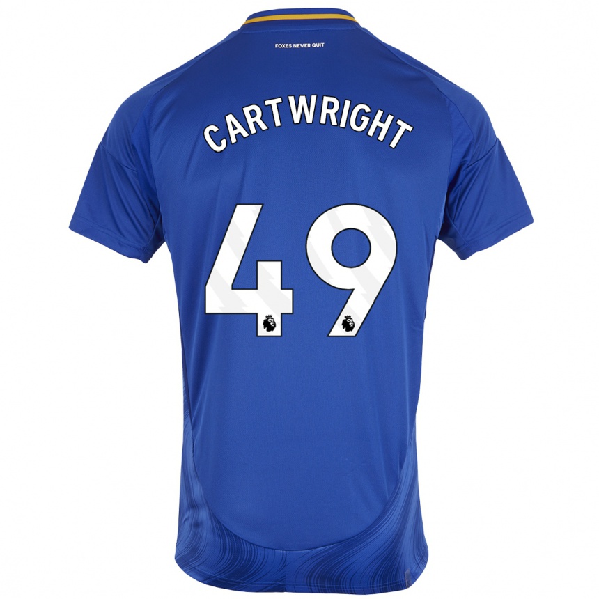 Mujer Fútbol Camiseta Henry Cartwright #49 Azul Blanco 1ª Equipación 2024/25 Perú