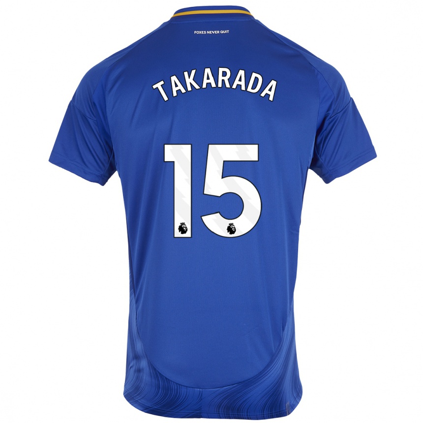 Mujer Fútbol Camiseta Saori Takarada #15 Azul Blanco 1ª Equipación 2024/25 Perú