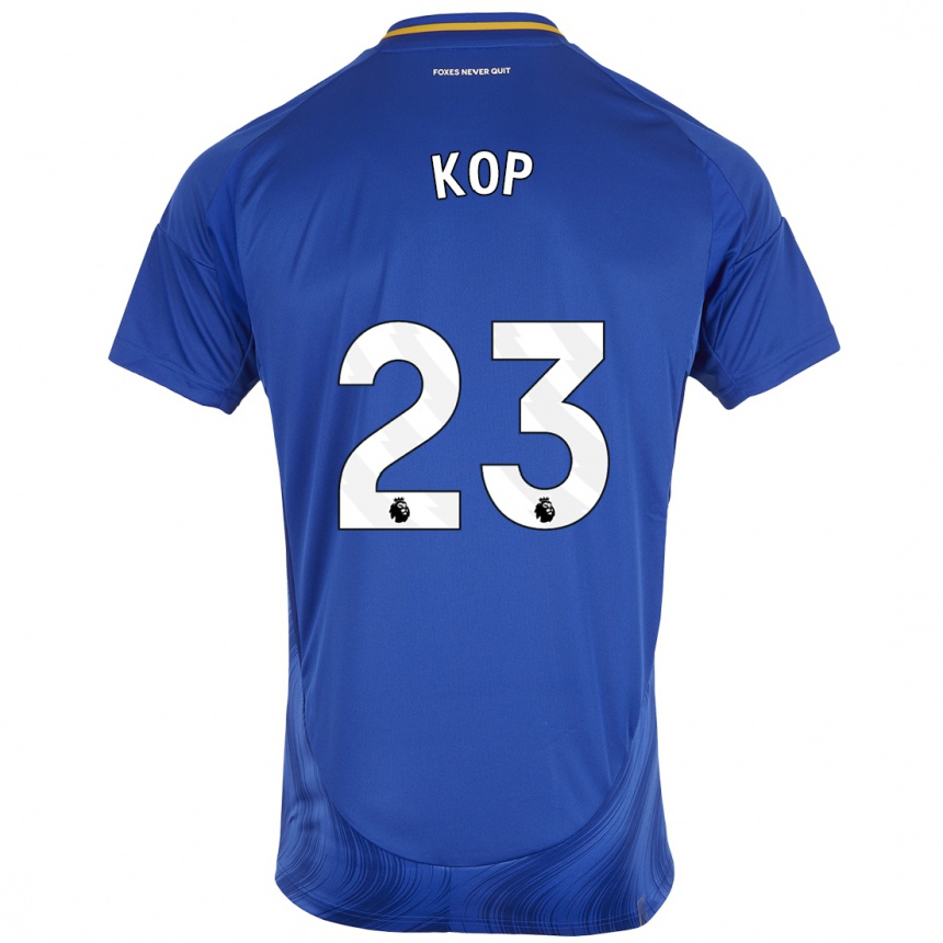 Mujer Fútbol Camiseta Lize Kop #23 Azul Blanco 1ª Equipación 2024/25 Perú