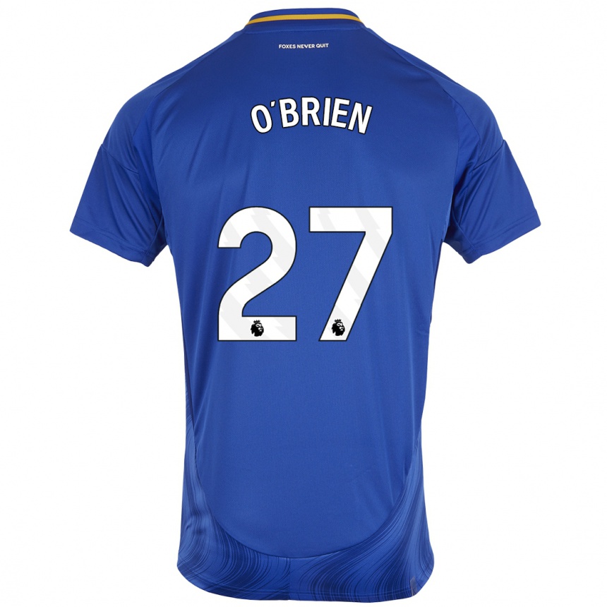 Mujer Fútbol Camiseta Shannon O'brien #27 Azul Blanco 1ª Equipación 2024/25 Perú