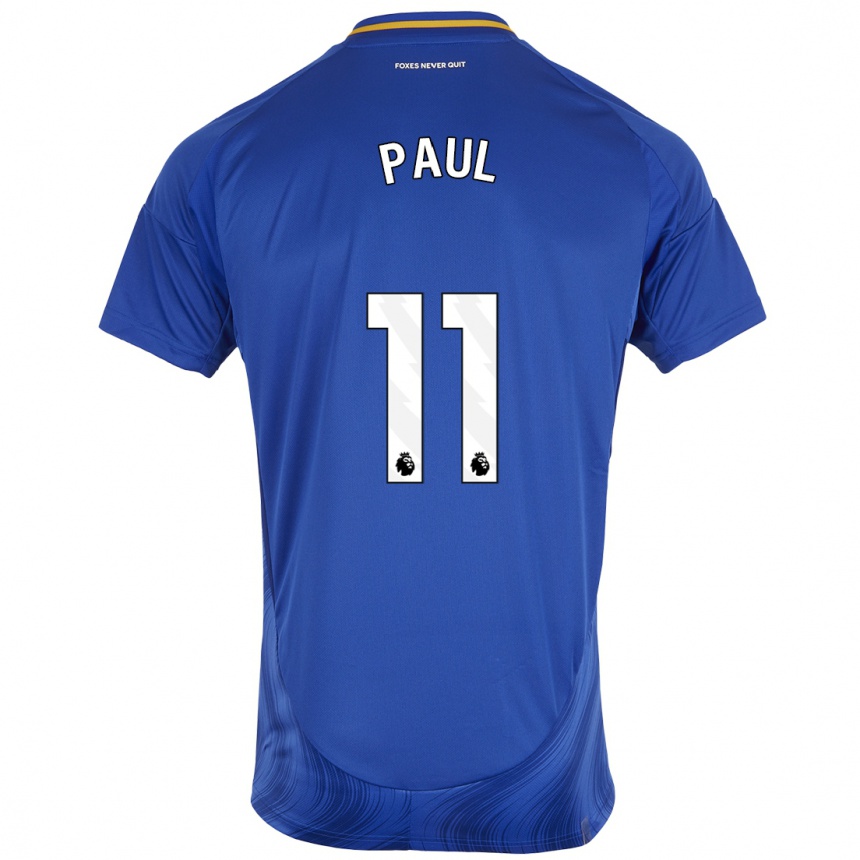 Mujer Fútbol Camiseta Lachante Paul #11 Azul Blanco 1ª Equipación 2024/25 Perú