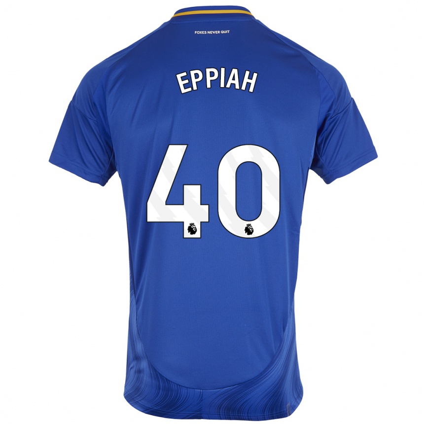 Mujer Fútbol Camiseta Josh Eppiah #40 Azul Blanco 1ª Equipación 2024/25 Perú