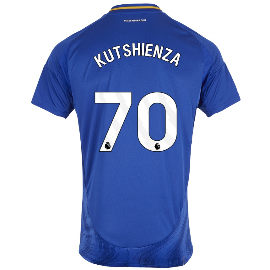 Mujer Fútbol Camiseta Jesper Kutshienza #70 Azul Blanco 1ª Equipación 2024/25 Perú