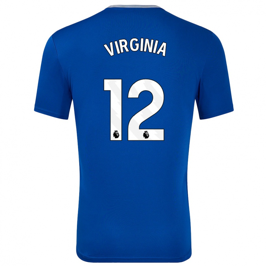 Mujer Fútbol Camiseta João Virgínia #12 Azul Con 1ª Equipación 2024/25 Perú