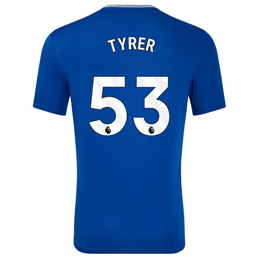 Mujer Fútbol Camiseta Harry Tyrer #53 Azul Con 1ª Equipación 2024/25 Perú