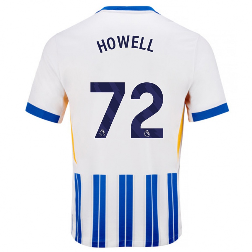 Mujer Fútbol Camiseta Harry Howell #72 Blanco Azul Rayas 1ª Equipación 2024/25 Perú