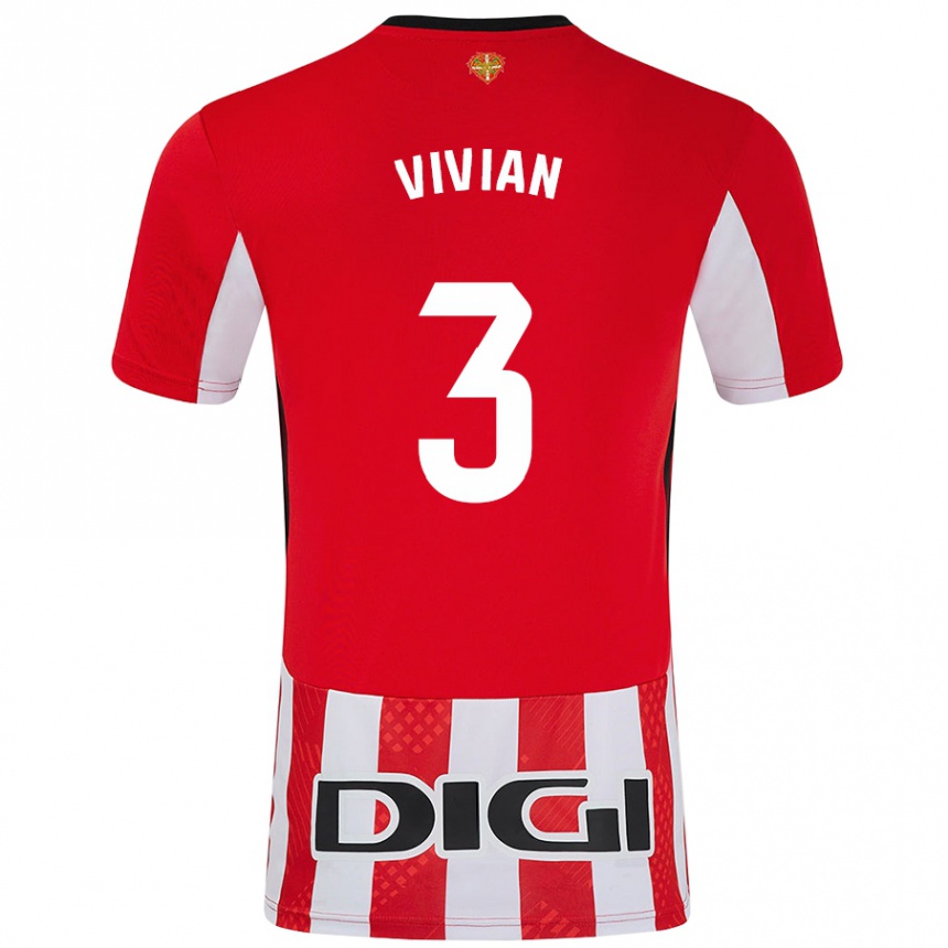 Mujer Fútbol Camiseta Dani Vivian #3 Rojo Blanco 1ª Equipación 2024/25 Perú