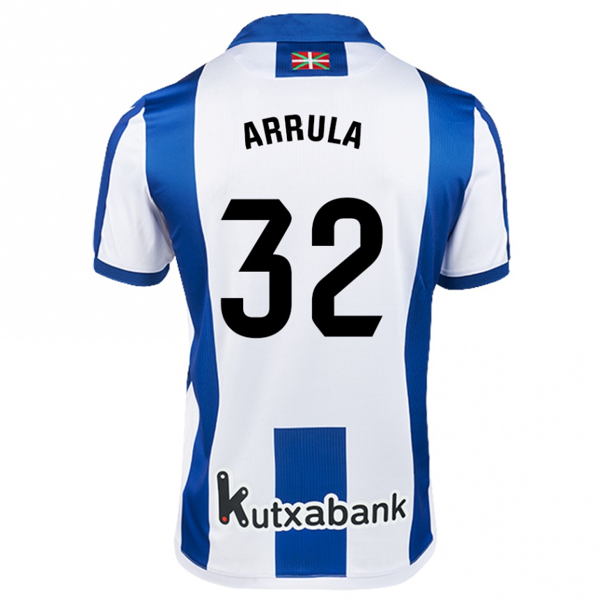 Mujer Fútbol Camiseta Julia Arrula #32 Blanco Azul 1ª Equipación 2024/25 Perú