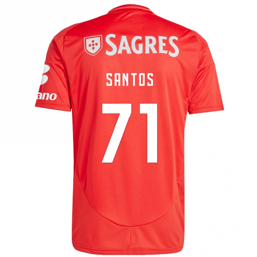 Mujer Fútbol Camiseta Leandro Santos #71 Rojo Blanco 1ª Equipación 2024/25 Perú