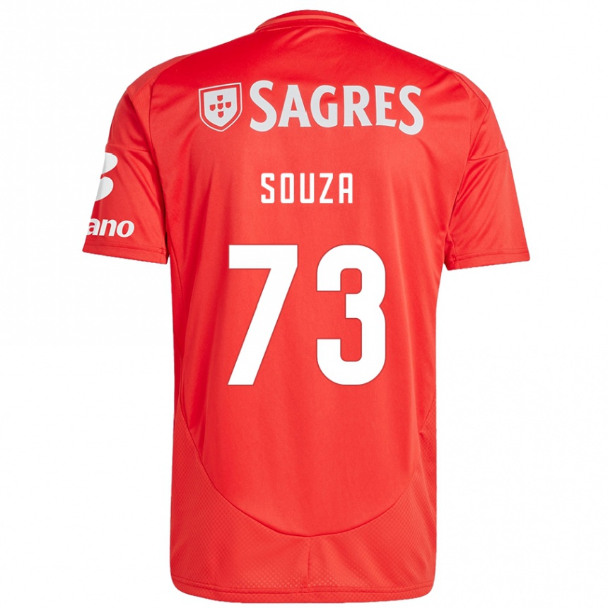 Mujer Fútbol Camiseta Beni Souza #73 Rojo Blanco 1ª Equipación 2024/25 Perú