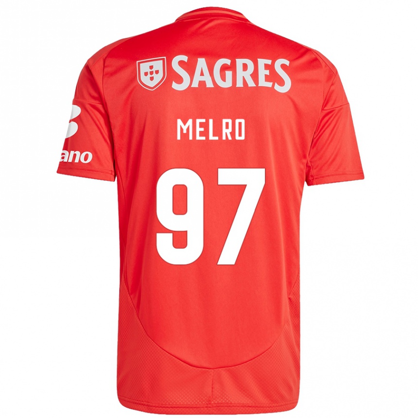 Mujer Fútbol Camiseta José Melro #97 Rojo Blanco 1ª Equipación 2024/25 Perú