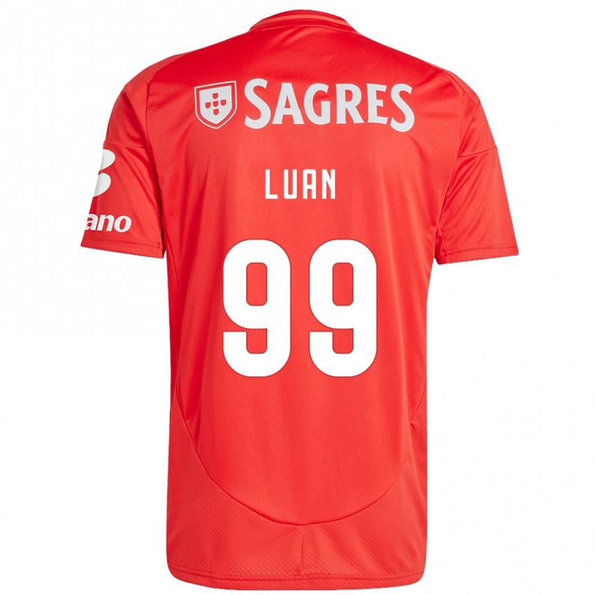 Mujer Fútbol Camiseta Luan #99 Rojo Blanco 1ª Equipación 2024/25 Perú