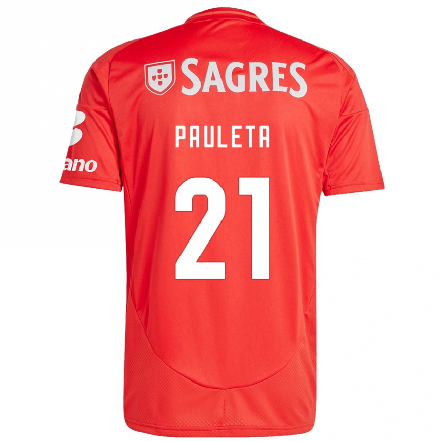 Mujer Fútbol Camiseta Pauleta #21 Rojo Blanco 1ª Equipación 2024/25 Perú