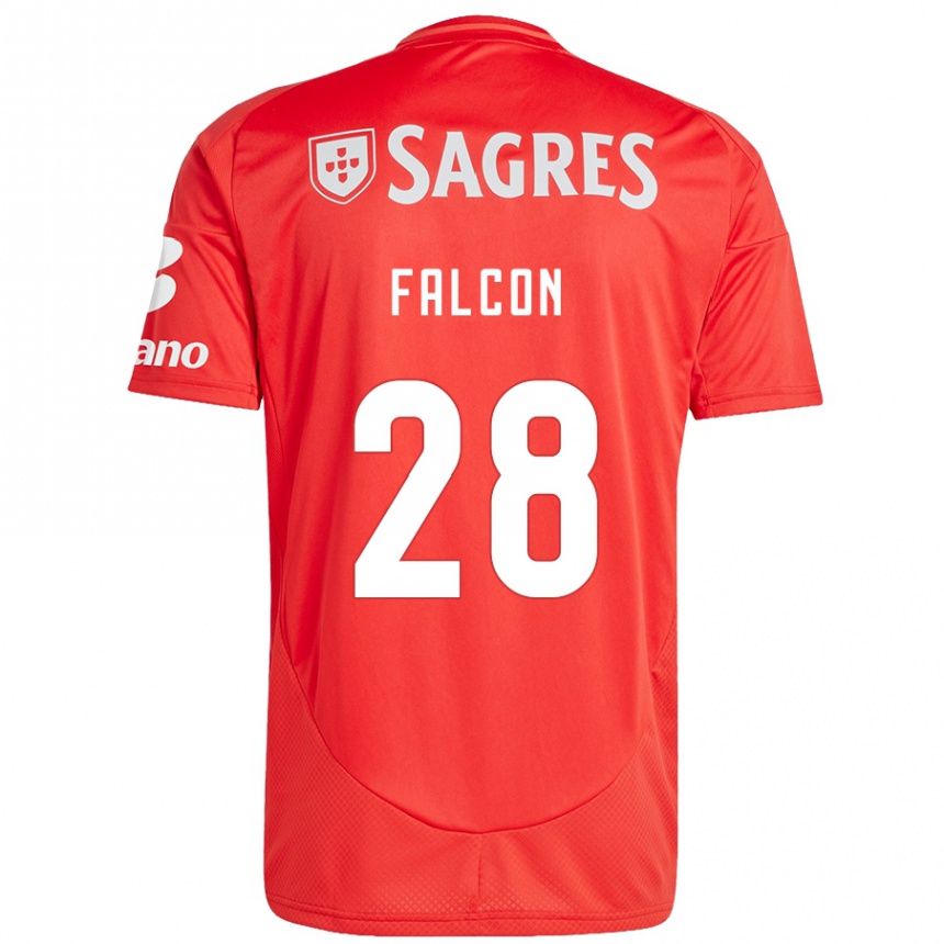 Mujer Fútbol Camiseta Andrea Falcón #28 Rojo Blanco 1ª Equipación 2024/25 Perú