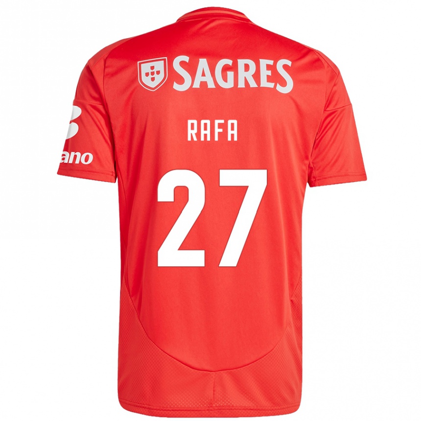 Mujer Fútbol Camiseta Rafa Silva #27 Rojo Blanco 1ª Equipación 2024/25 Perú