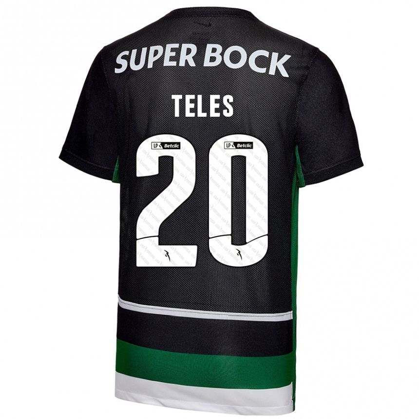 Mujer Fútbol Camiseta Ana Isabel Teles #20 Negro Blanco Verde 1ª Equipación 2024/25 Perú