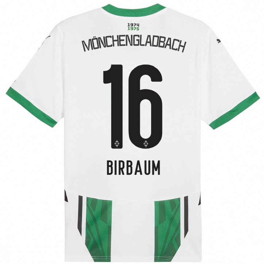 Mujer Fútbol Camiseta Anne Birbaum #16 Blanco Verde 1ª Equipación 2024/25 Perú