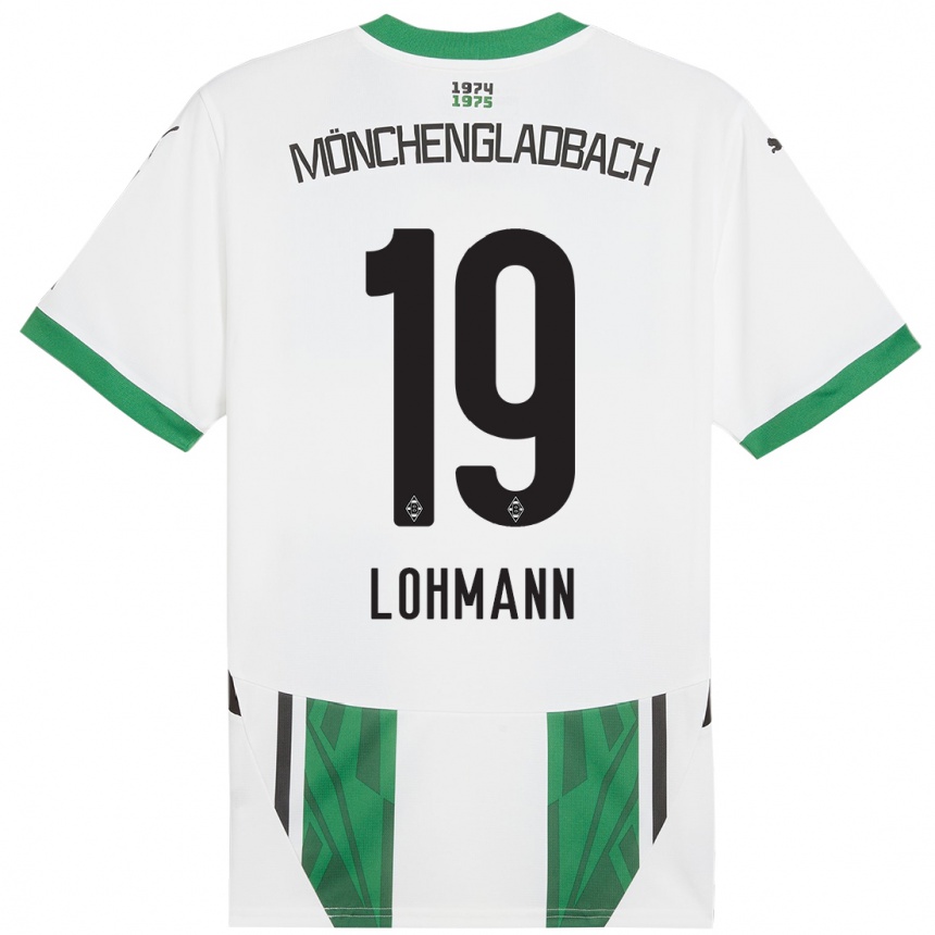 Mujer Fútbol Camiseta Mona Lohmann #19 Blanco Verde 1ª Equipación 2024/25 Perú