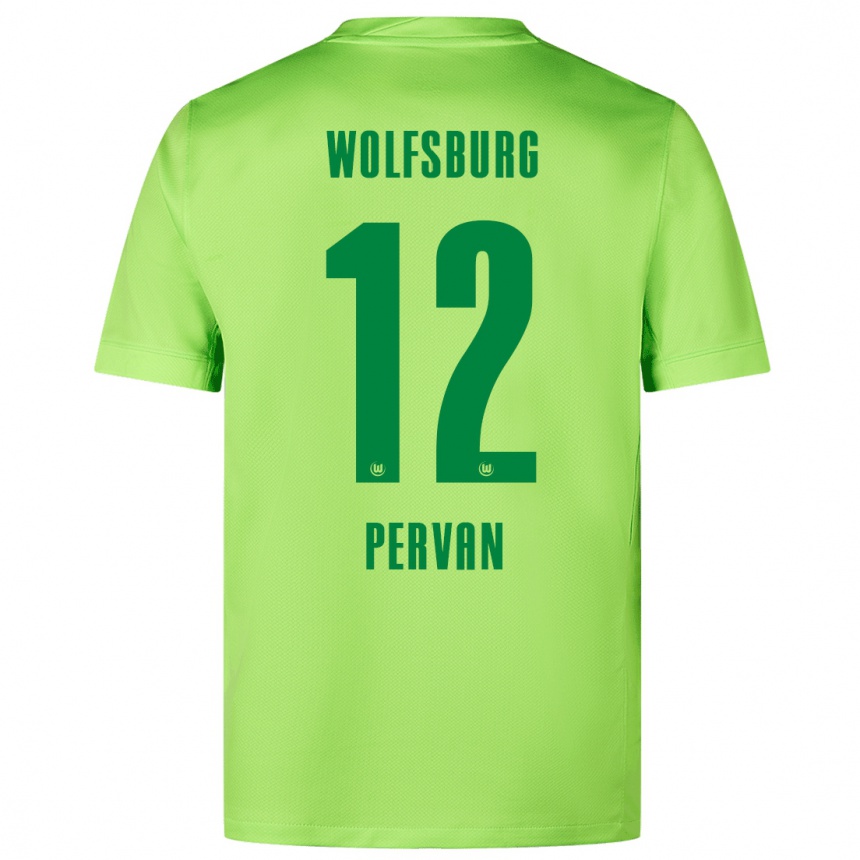 Mujer Fútbol Camiseta Pavao Pervan #12 Verde Fluorescente 1ª Equipación 2024/25 Perú