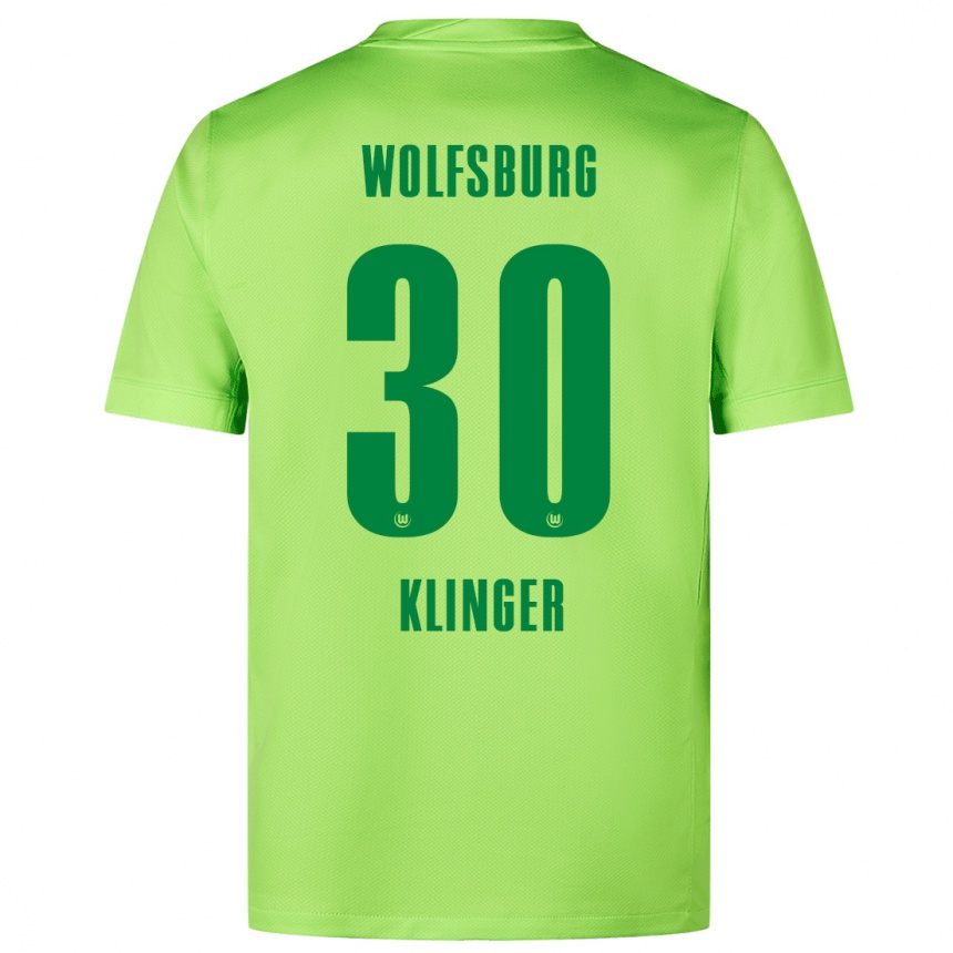 Mujer Fútbol Camiseta Niklas Klinger #30 Verde Fluorescente 1ª Equipación 2024/25 Perú