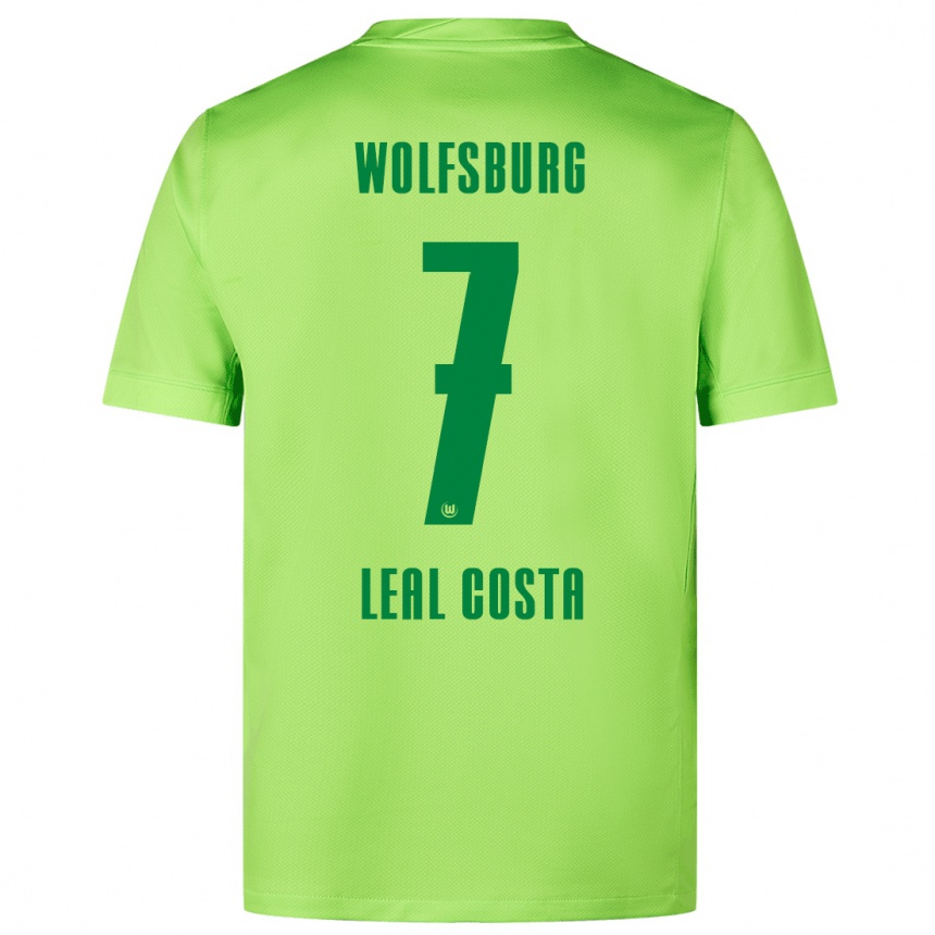 Mujer Fútbol Camiseta David Leal Costa #7 Verde Fluorescente 1ª Equipación 2024/25 Perú