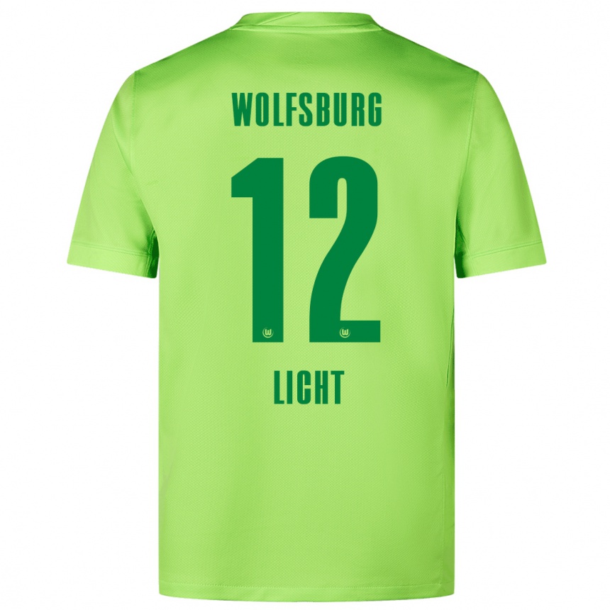 Mujer Fútbol Camiseta Philipp Licht #12 Verde Fluorescente 1ª Equipación 2024/25 Perú