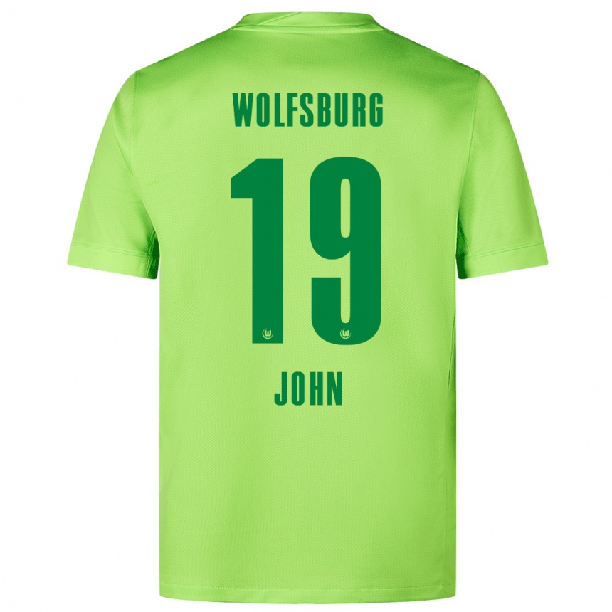 Mujer Fútbol Camiseta Michael John #19 Verde Fluorescente 1ª Equipación 2024/25 Perú