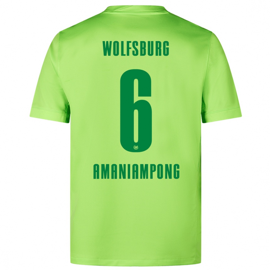 Mujer Fútbol Camiseta Marces Amaniampong #6 Verde Fluorescente 1ª Equipación 2024/25 Perú