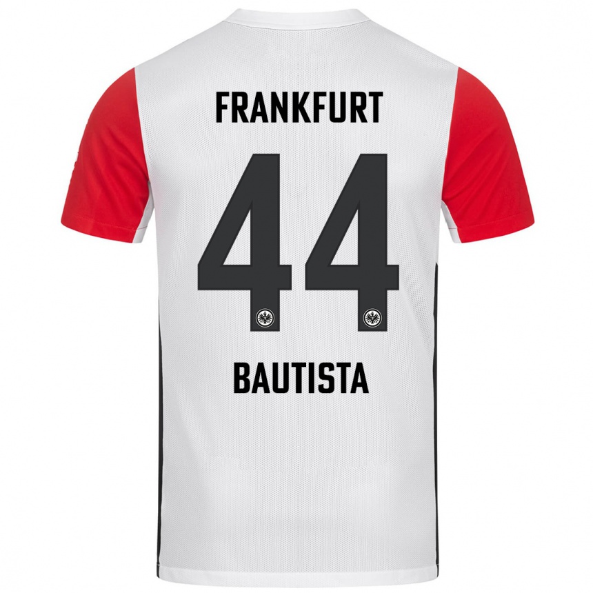 Mujer Fútbol Camiseta Davis Bautista #44 Blanco Rojo 1ª Equipación 2024/25 Perú