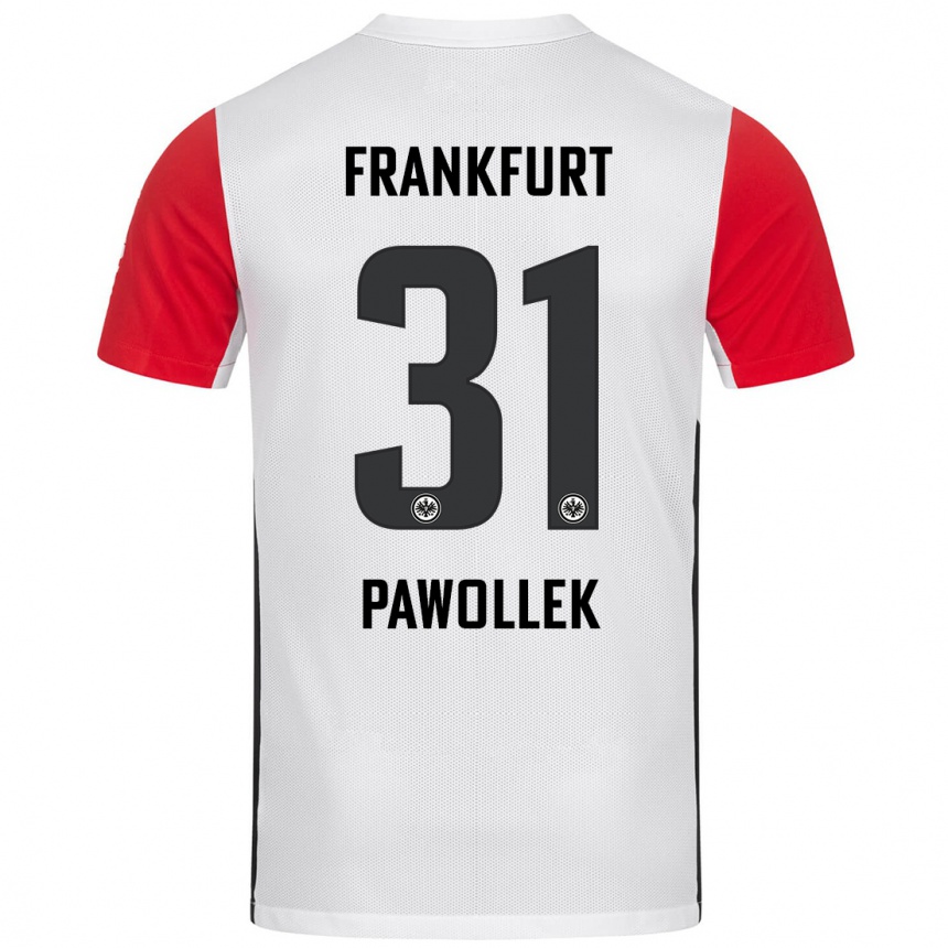 Mujer Fútbol Camiseta Tanja Pawollek #31 Blanco Rojo 1ª Equipación 2024/25 Perú