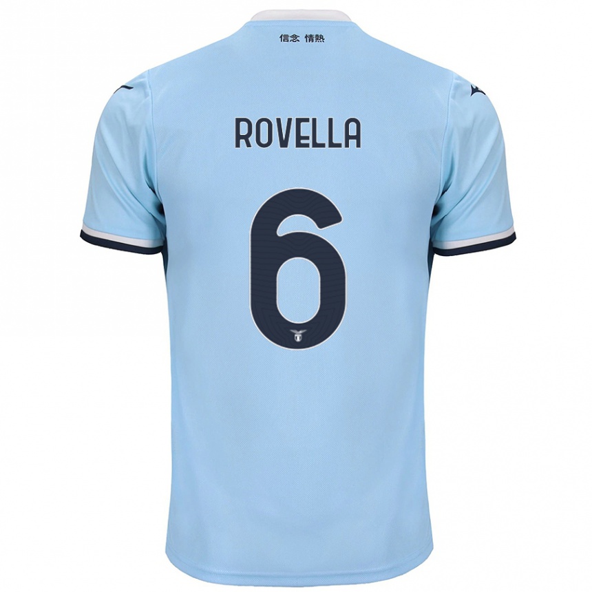 Mujer Fútbol Camiseta Nicolo Rovella #6 Azul 1ª Equipación 2024/25 Perú