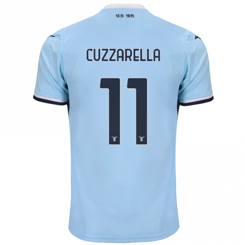 Mujer Fútbol Camiseta Cristian Cuzzarella #11 Azul 1ª Equipación 2024/25 Perú