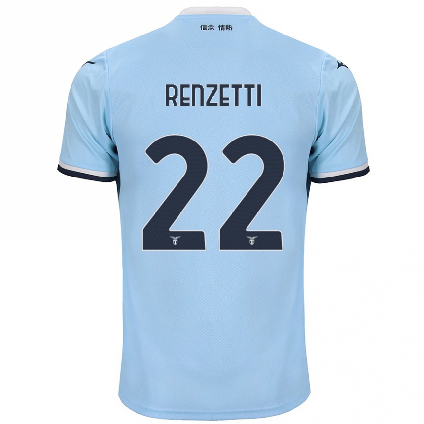 Mujer Fútbol Camiseta Davide Renzetti #22 Azul 1ª Equipación 2024/25 Perú