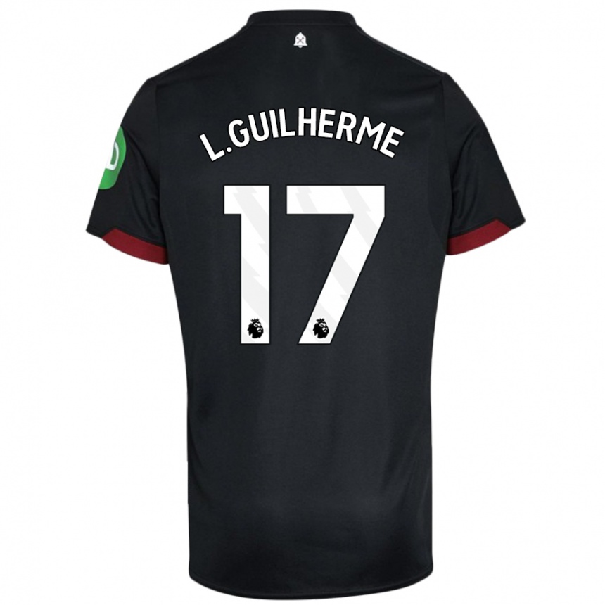 Mujer Fútbol Camiseta Luis Guilherme #17 Negro Blanco 2ª Equipación 2024/25 Perú