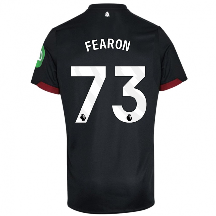 Mujer Fútbol Camiseta Preston Fearon #73 Negro Blanco 2ª Equipación 2024/25 Perú