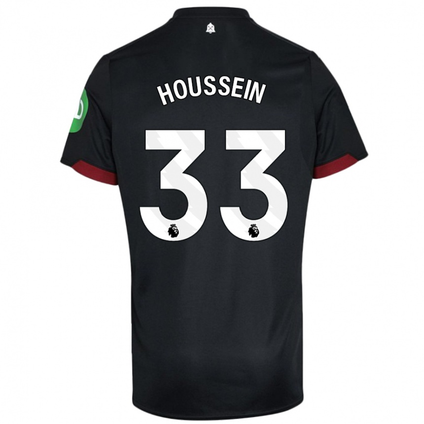 Mujer Fútbol Camiseta Halle Houssein #33 Negro Blanco 2ª Equipación 2024/25 Perú